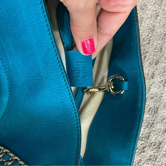 🖤SOLD🖤Gucci Soho Peacock Blue Bag - Picture 10 of 11